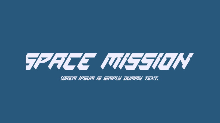 SPACE MISSION Font