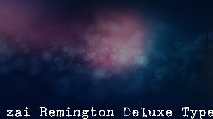 zai Remington Deluxe Typewriter 1938 Font