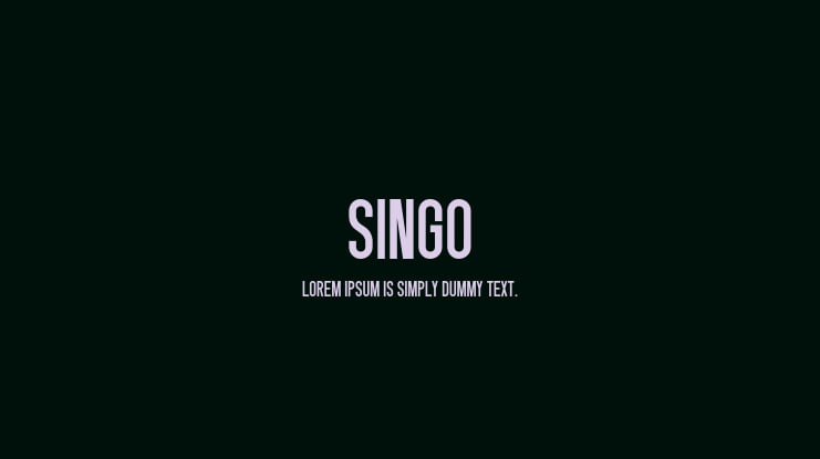 Singo Font Family