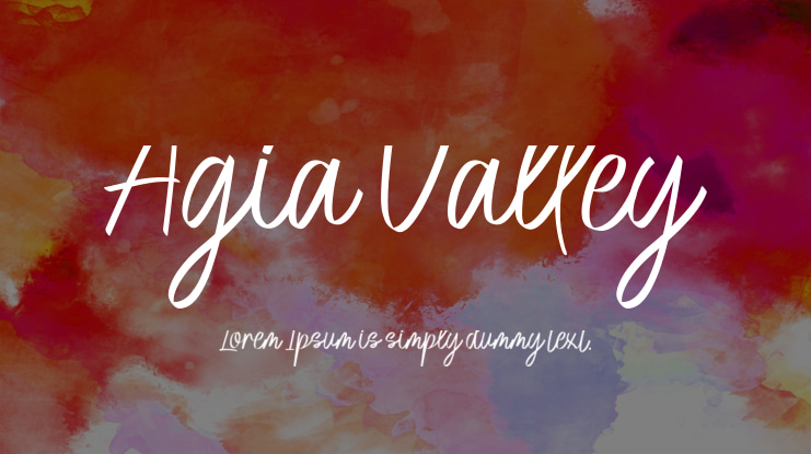Agia Valley Font
