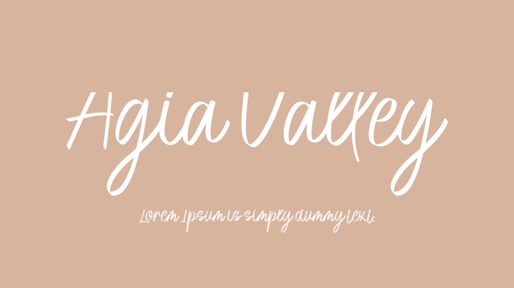 Agia Valley Font