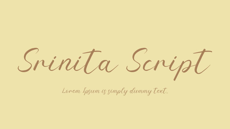 Srinita Script Font