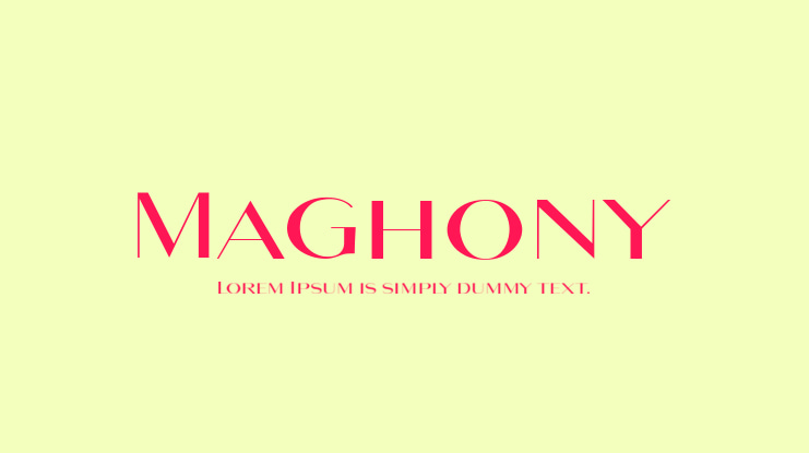 Maghony Font