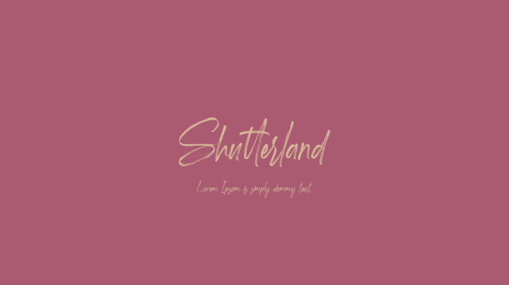 Shutterland Font Family