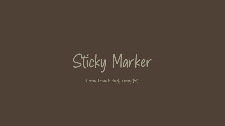 Sticky Marker Font