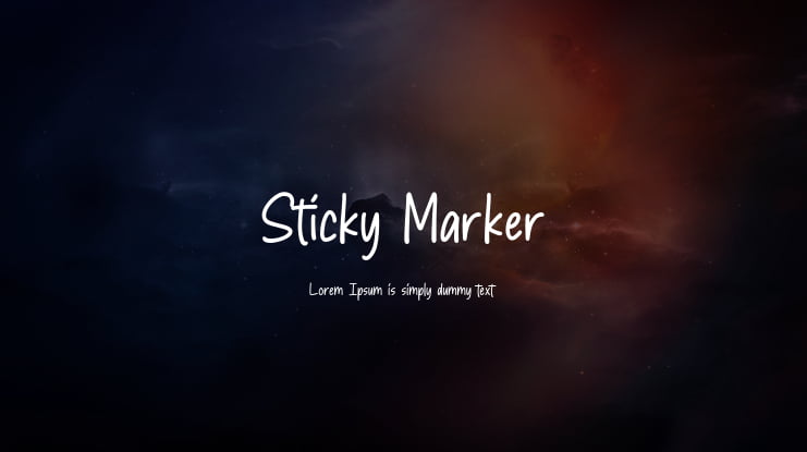 Sticky Marker Font