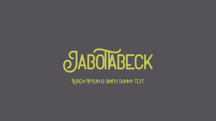 Jabottabeck Font