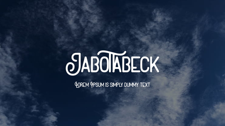 Jabottabeck Font