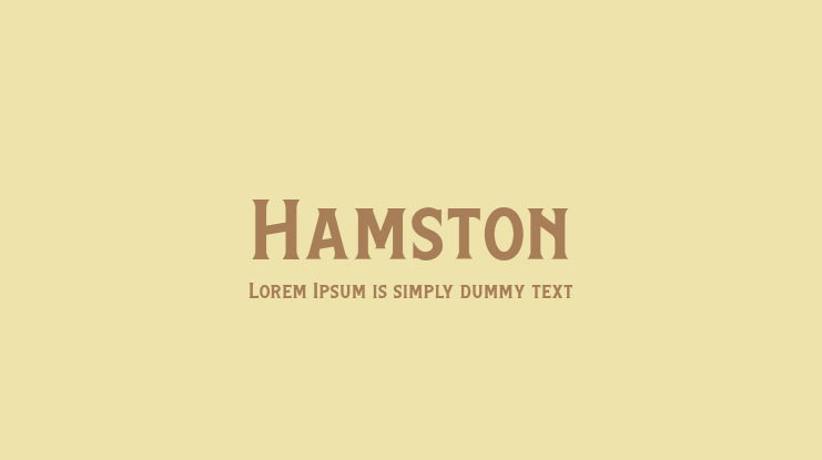 Hamston Font