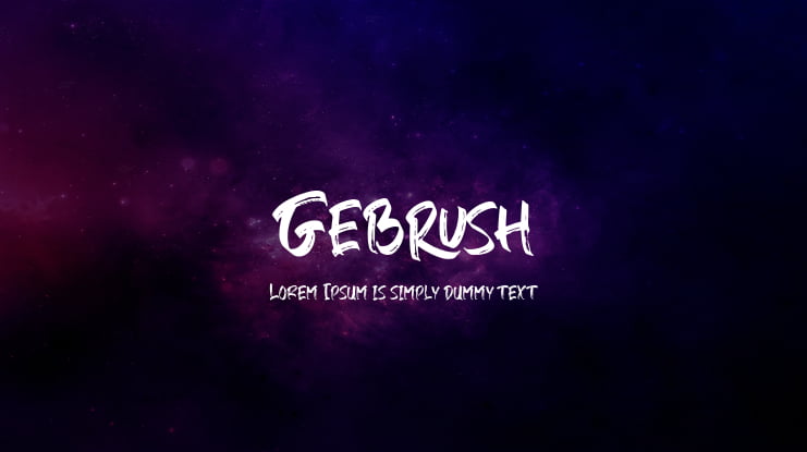 Gebrush Font