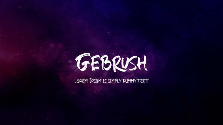 Gebrush Font