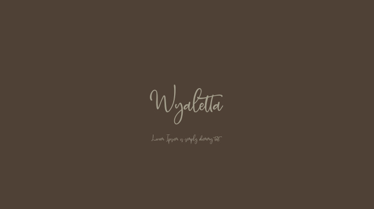 Wyaletta Font