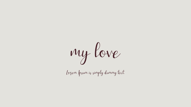 my love Font