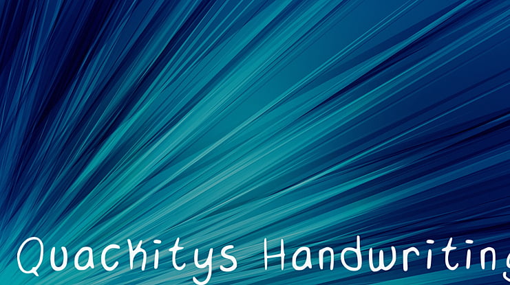 Quackitys Handwriting Font