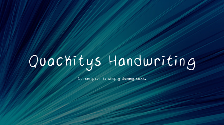 Quackitys Handwriting Font