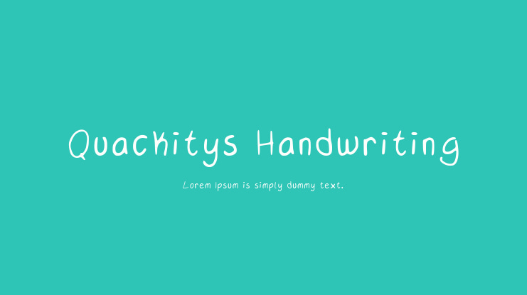 Quackitys Handwriting Font