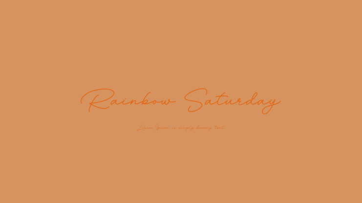 Rainbow Saturday Font