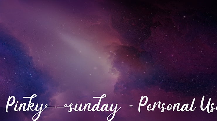 Pinky Sunday - Personal Use Font