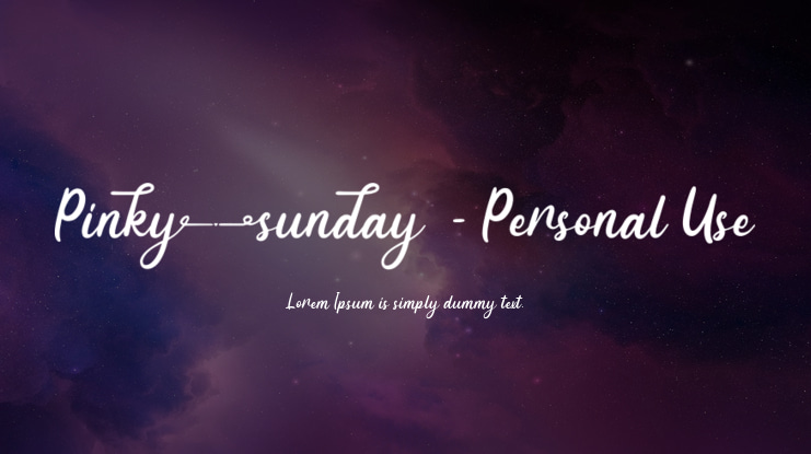 Pinky Sunday - Personal Use Font