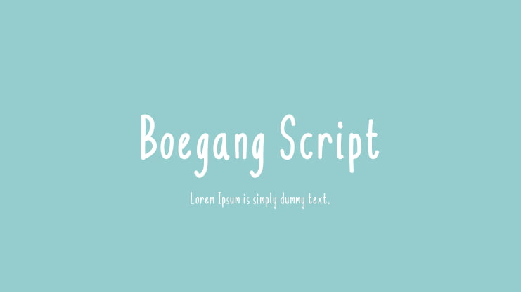 Boegang Script Font