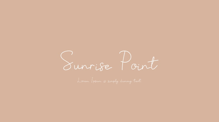 Sunrise Point Font