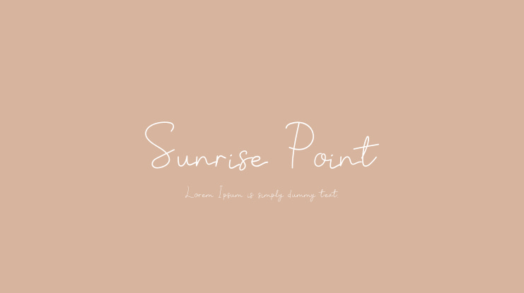 Sunrise Point Font