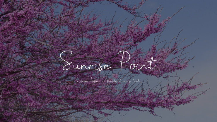 Sunrise Point Font