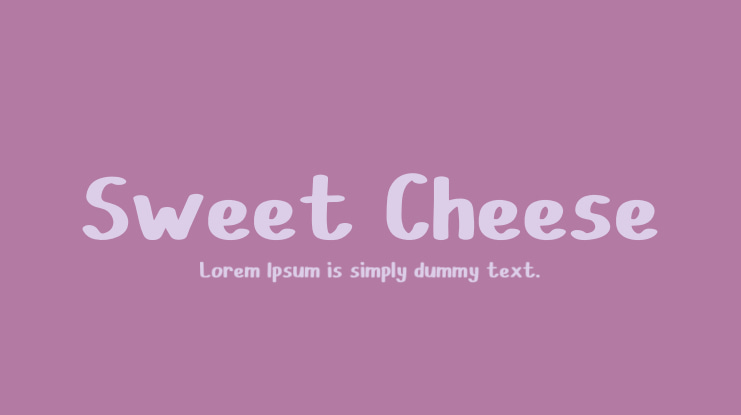 Sweet Cheese Font