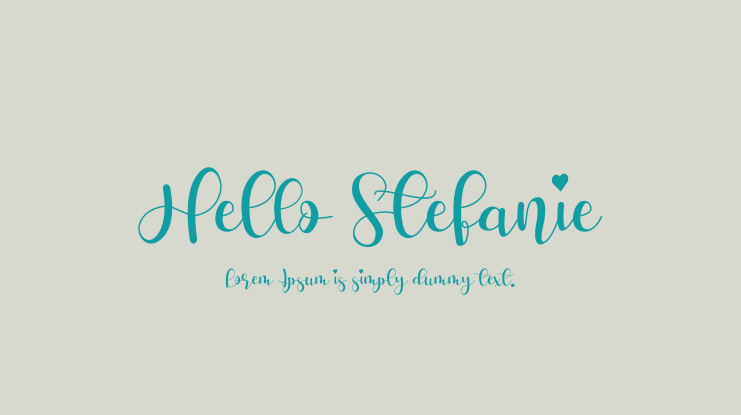 Hello Stefanie Font