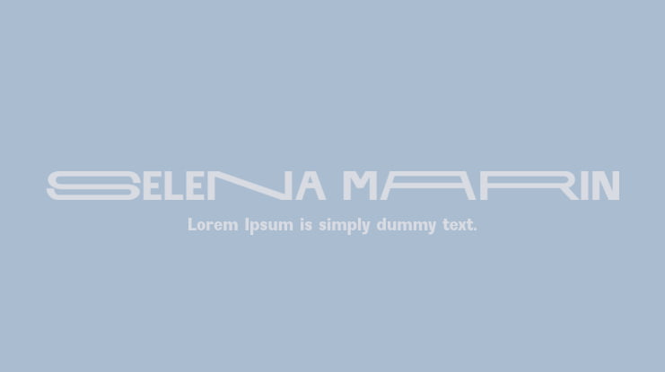 SELENA MARIN Font Family