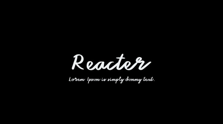 Reacter Font