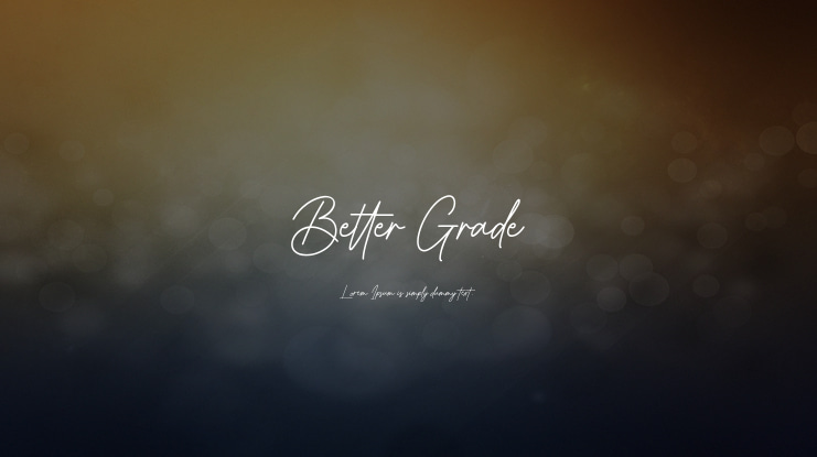 Better Grade Font