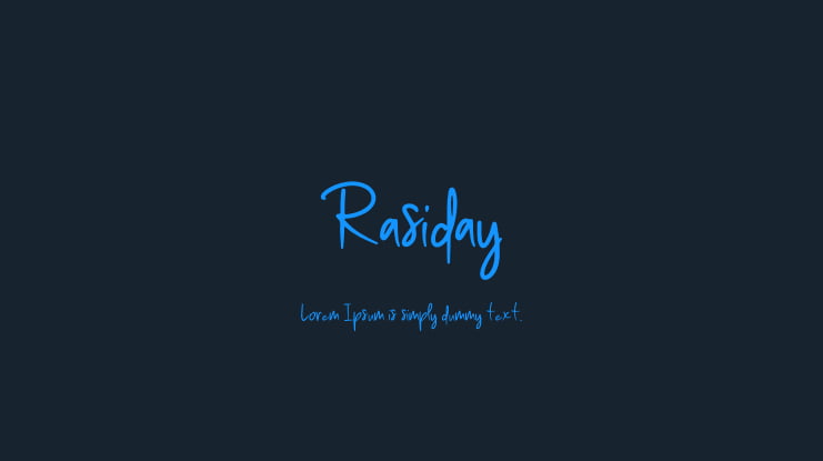 Rasiday Font