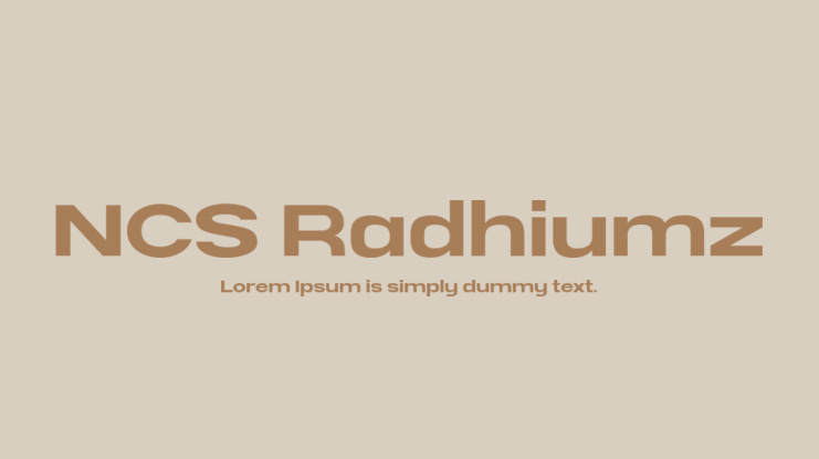 NCS Radhiumz Font