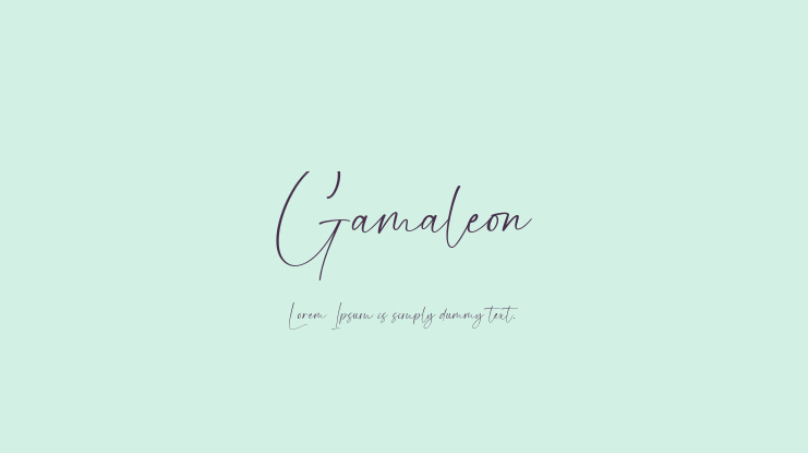 Gamaleon Font