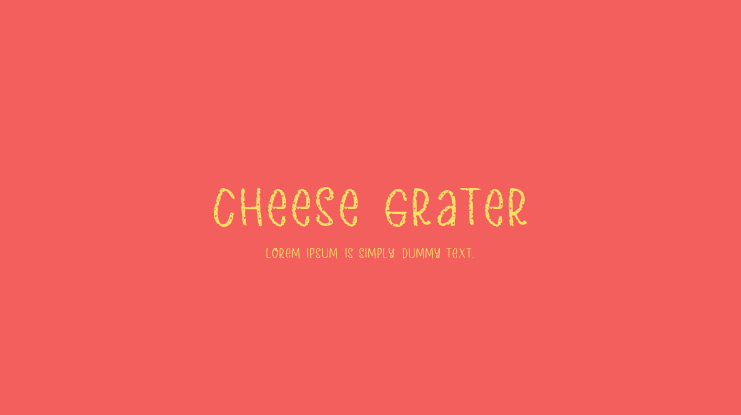Cheese Grater Font