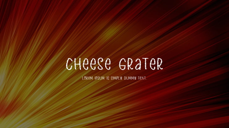 Cheese Grater Font
