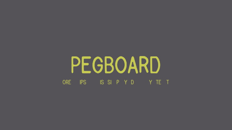 PEGBOARD Font