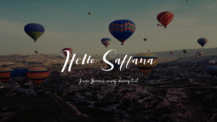 Hello Saffana Font
