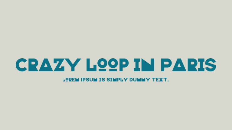 Crazy Loop in Paris Font