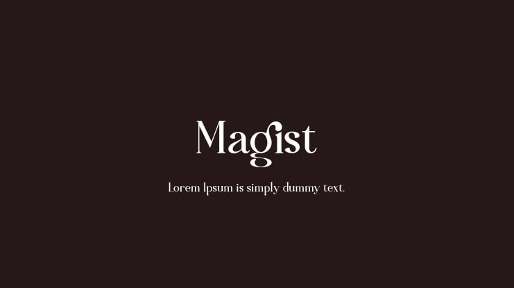 Magist Font Family