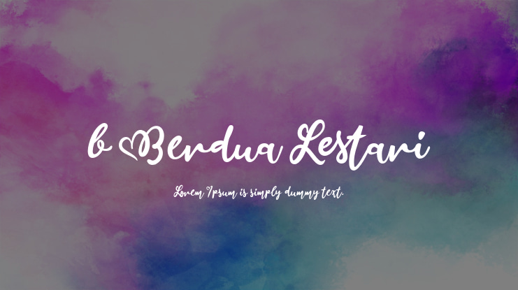 b Berdua Lestari Font