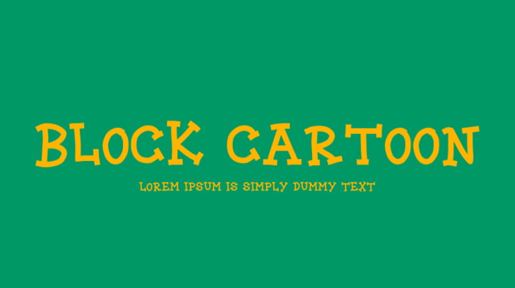 BLOCK CARTOON Font : Download Free for Desktop & Webfont