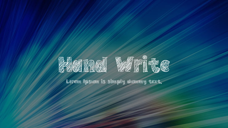 Hand Write Font