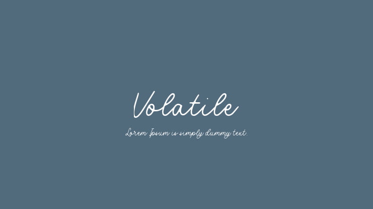 Volatile Font