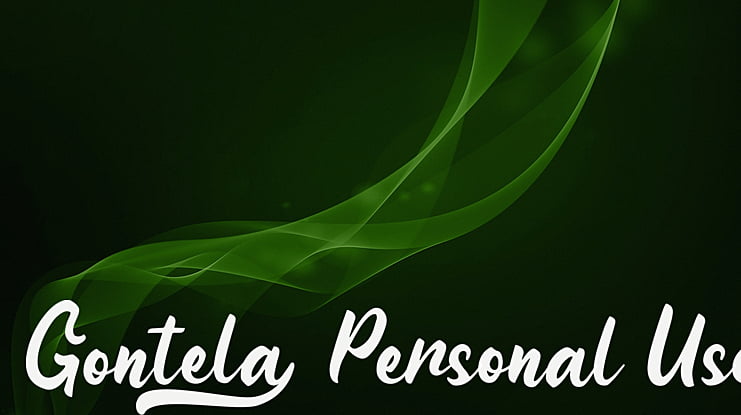 Gontela Personal Use Font