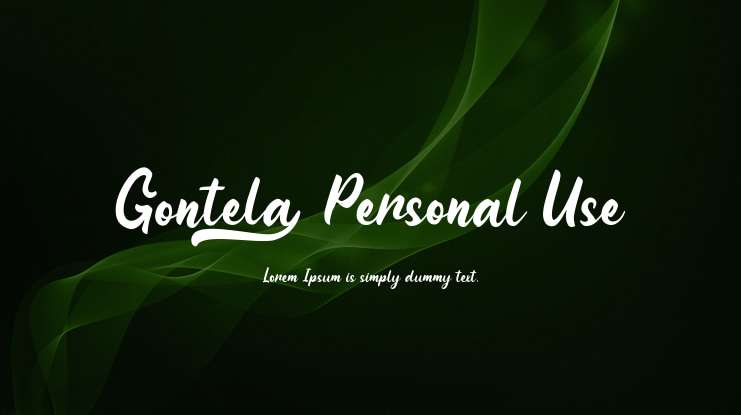 Gontela Personal Use Font
