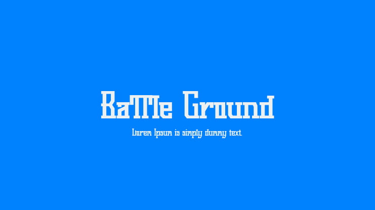 Battle Ground Font