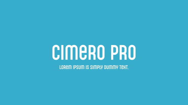Cimero Pro Font