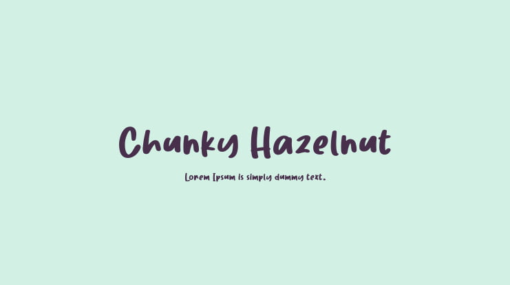 Chunky Hazelnut Font